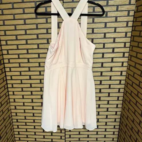 Lulus  Forevermore Pale Pink‎ Skater Dress Size Large