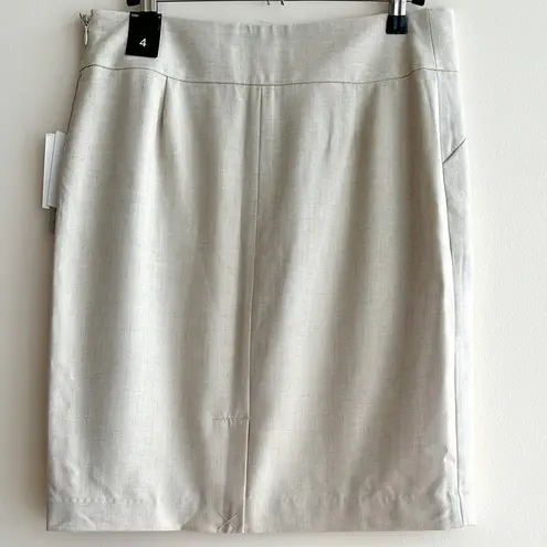 Amanda & Chelsea Pencil Skirt, Contemporary Fit Stretch Skirt, Stone, Size 4 NWT