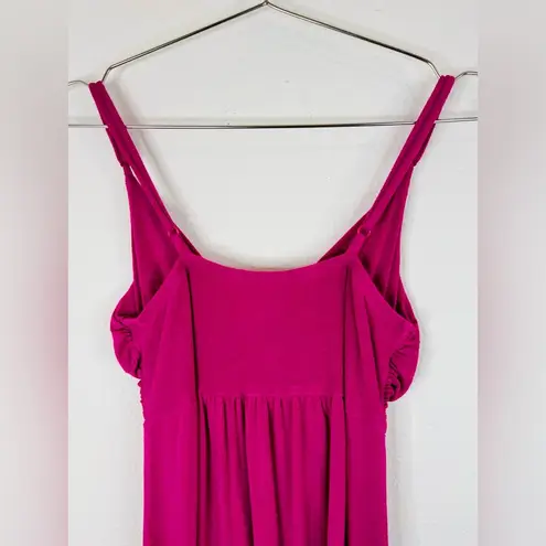 Edge Clothing Pink Sleeveless Mini Dress Twist Front Medium Stretchy & Stylish