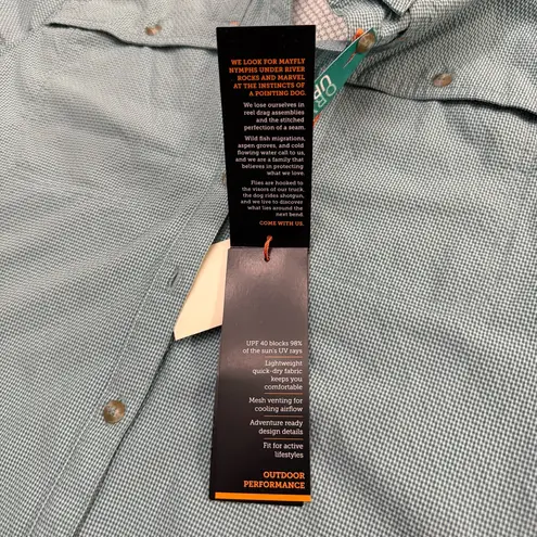 Orvis NWT Women’s Outdoor Performance Vented Long Sleeve UPF 40 Size S -Green