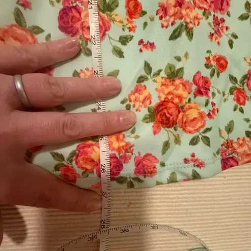 Wild Daisy Strapless Floral Fit & Flare Dress with Black Lace Waist – Size S