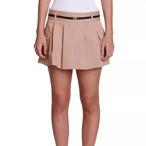 Maje Belted Cargo Beige Mini Skirt NWT Size 38 / Medium