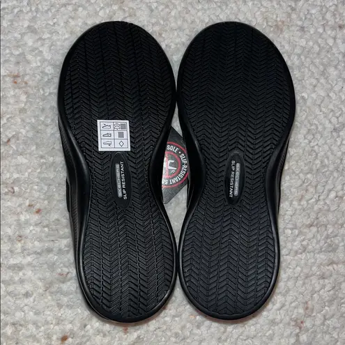 Skechers Leather Work Relaxed Fit Sunrosa Evit Slip Resistant Mary Jane Black 7