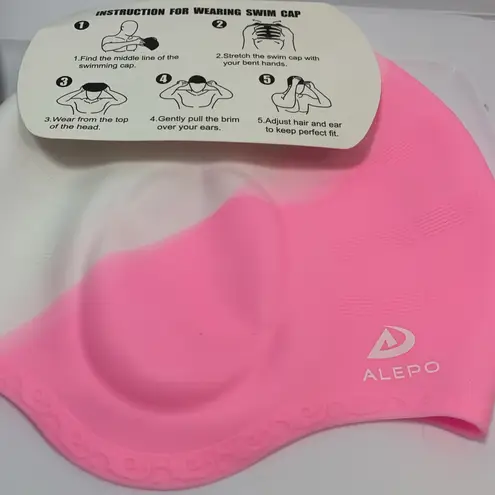 Alepo Swim Cap for Women Men Durable Silicone Swimming Hat PINK Size undefined