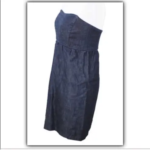 Gap  Strapless Stretch Cotton Denim mini Dress Size 0