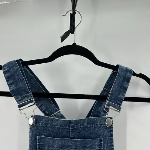 No brand wide leg overalls artsy festival lightweight adjustable size S