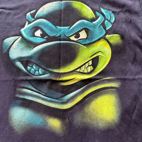 Anvil Teenage Mutant Ninja Turtles Leonardo Navy Blue T-shirt Size Medium