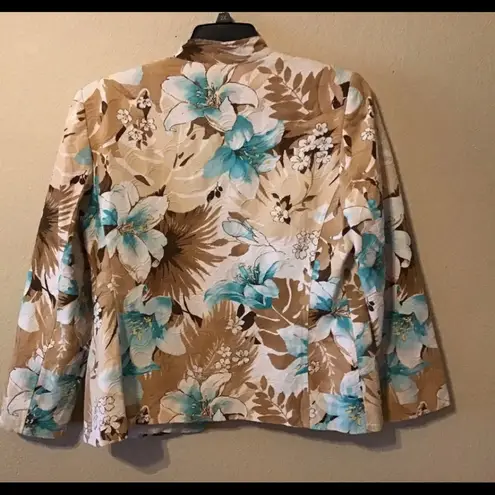 Casual floral long sleeve blazer top size 10
