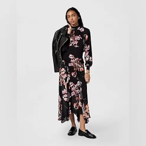 ALLSAINTS JESSICA FLORAL PRINT RUFFLE MAXI DRESS, Size 4US 36EU, $329