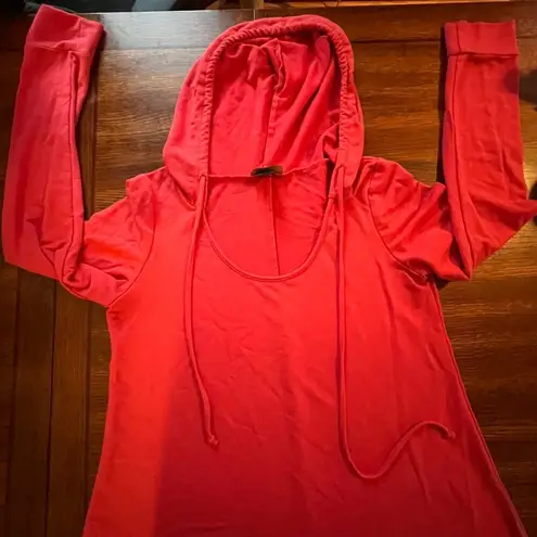 Wear Me Out Cayenne Kangaroo Hoodie Coral Color Size Small/Medium Pink Size L