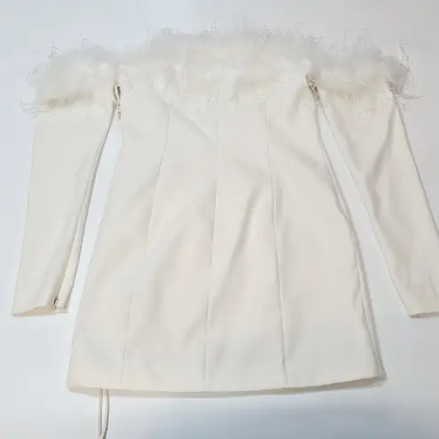 Camila Coelho Astrid Mini Dress in Ivory Medium