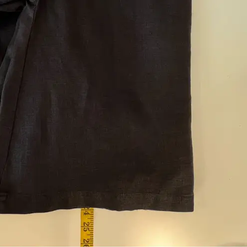 J Jill Womens Linen Button Up Jacket Sz MP Minimalist Capsule Wardrobe Lagenlook Black