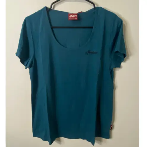 New Indian Motorcycle Women's Teal Rhinestone Headdress T