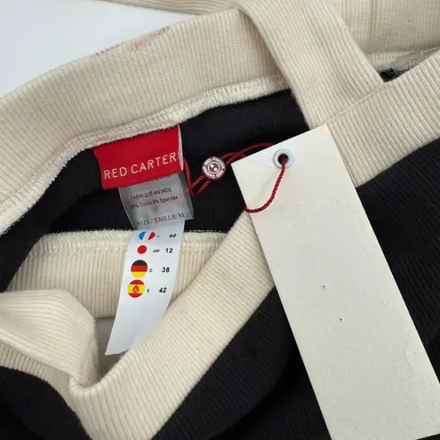 Red Carter Cropped Top Bikini Cover-Up Size Medium /8 Colorblock Black Beach NWT