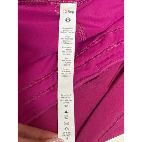 Lululemon Pace Rival Pink Mid Rise Athletic Tennis Mini A