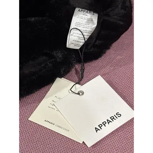 Apparis Coco Faux Fur Mittens in Noir One Size New Womens Gloves Black