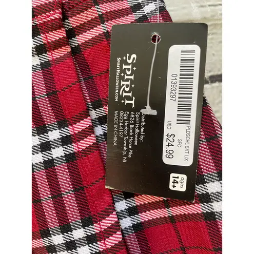 Spirit Halloween Sexy School Girl Plaid Mini Skirt NWT!