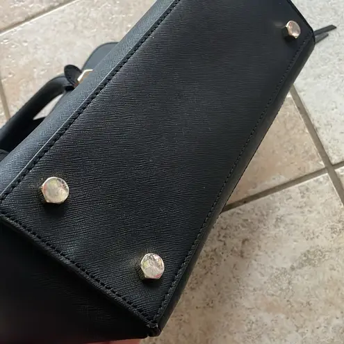 Rebecca Minkoff  Mini Avery Black Saffiano Leather Tote