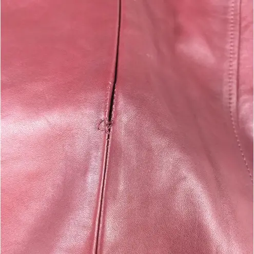 Rachel Parcell Red Grape Leather Button
Front Pencil Skirt XXS