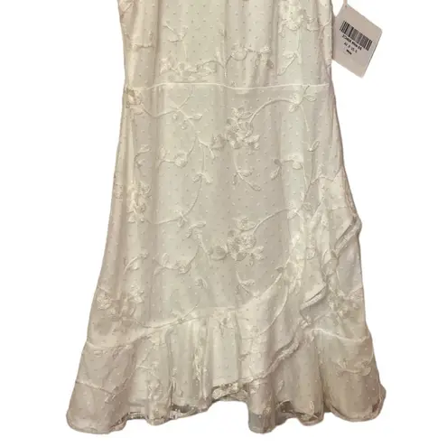 Angel Biba  white lace embroidered dress size small NWT sleeveless