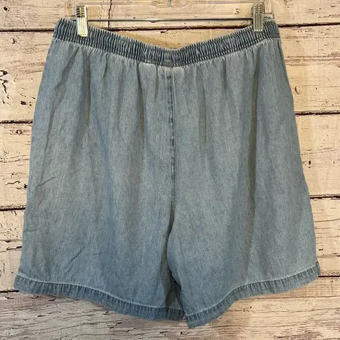 kim rogers Jean Shorts Pull On Elastic Waist w Drawstring-Large