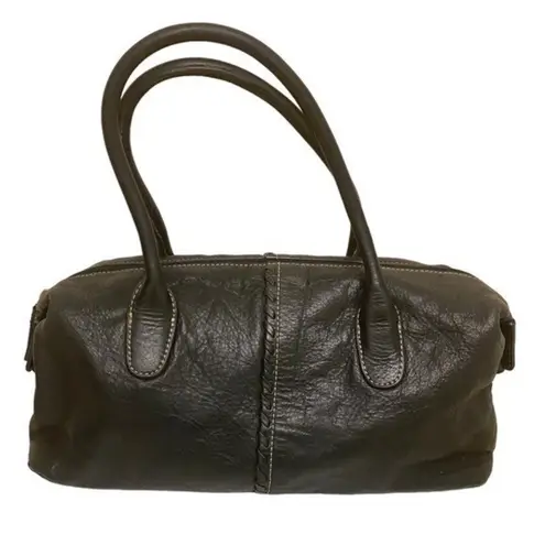 Valerie Stevens Black Leather Shoulder Bag
