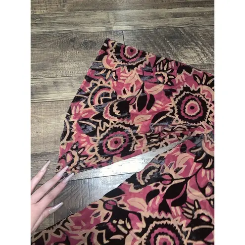 Lavender Brown Nwt Velvet Burnout Flutter Sleeve Boho Blouse spring designer top