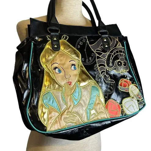 Lounge Fly Black and Gold Alice in Wonderland Tote Disney Classic Fairytale Rare!