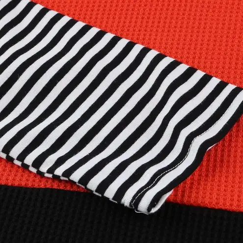 STYLISH COLORBLOCK SPLICING STRIPED TOP Size undefined