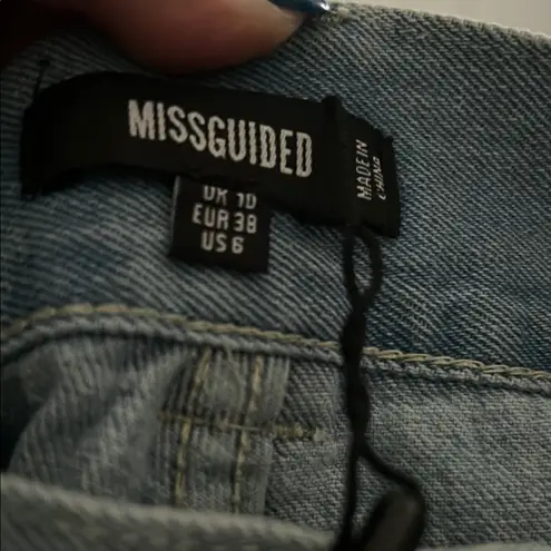 Missguided Blue Jean Shorts Vintage High-Waisted