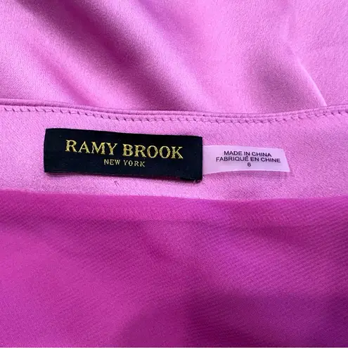 Ramy Brook Harmoni One Shoulder Mini Dress Pink Orchid 6 NWOT