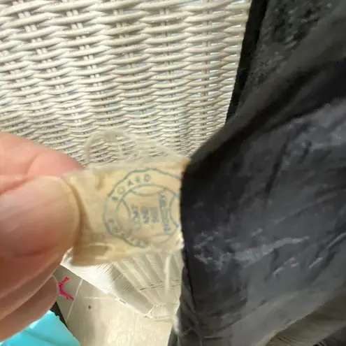 Vintage 80s Black Crushed Velvet Swing Coat Grunge Art Student NYC Drama AS IS Size L