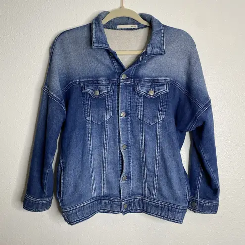 Moussy x iSKO Blue Future Face Denim Next Collab Medium Wash Jean Jacket Size undefined