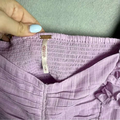 Free People  Women’s Thank You Very Sweetly Crop Top in Blush Lilac size L New