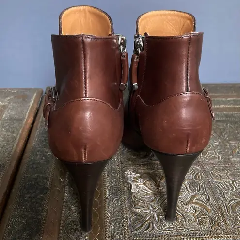 Ralph Lauren  Collection Booties size 7 cognac brown heals equestrian