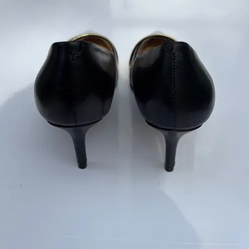 Ivanka Trump Elegant Black and Gold Women's Heels