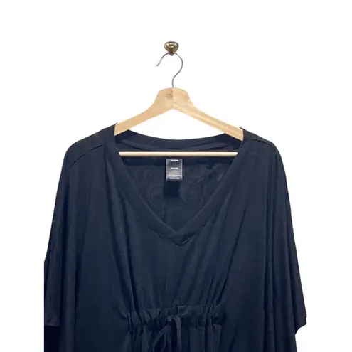 Catalina Kaftan Drawstring Waist Swim Cover Up Black Size L Beach Vacation Boho