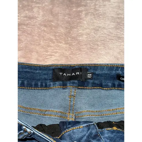 Tahari Women's Chloe Fit Solution Skinny Jeans Mid Rise Blue Denim Size 6