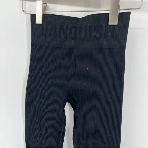 Vanquish ribbed black leggings