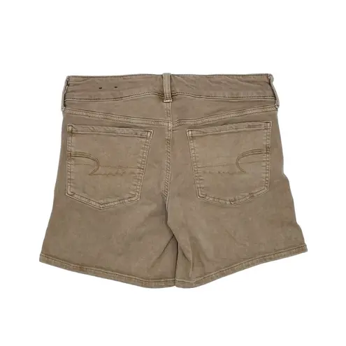 American Eagle  Outfitters Super Stretch Twill X Midi Shorts Khaki Tan Size 6