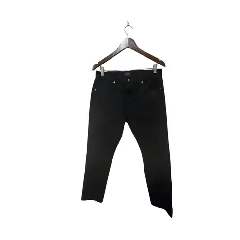KHAITE Kyle Straight Cotton Denim Jeans in Wilcox Black in Wilcox Size 28