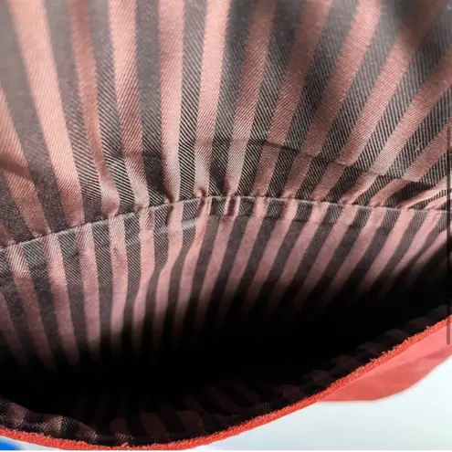 Jack Georges Rust Red Orange Adjustable Strap Leather Purse Brown