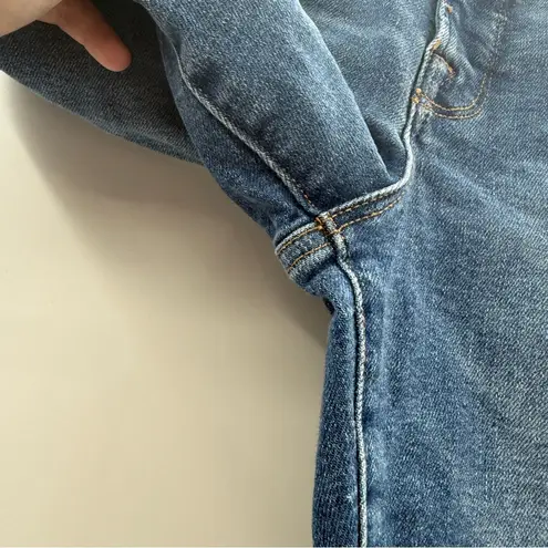 Good American Good American Good Legs Crop Distressed Indigo Wash Jeans Sz 8 / 29