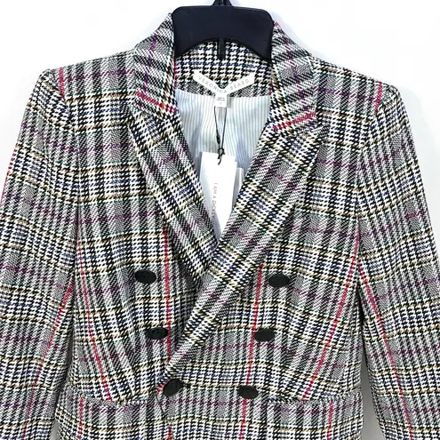 Veronica Beard Empire Tweed Plaid Dickey Jacket Multi 2 NWT Blazer