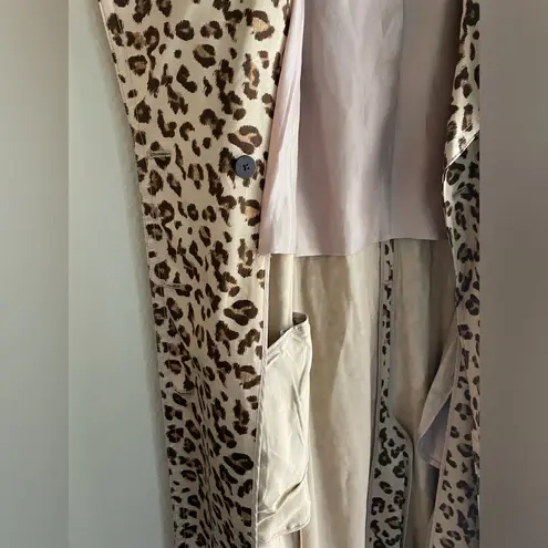 Banana Republic  Leopard Print Maxi Trenchcoat