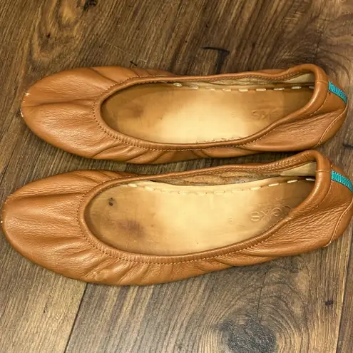 Tieks  by Gavrieli Brown Leather Folding Flats Size 9