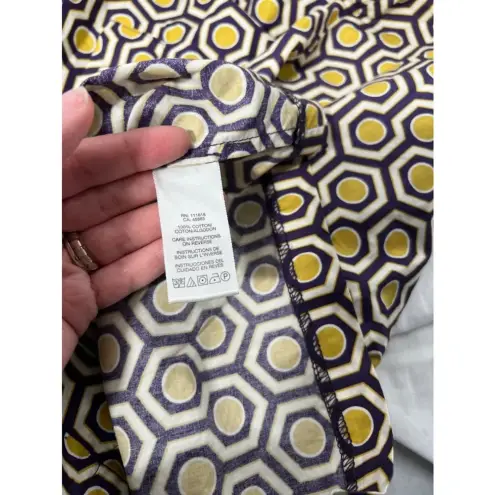 Michael Kors Michael‎ Kors Geometric Gold and Purple Short Sleeve Dress Size S