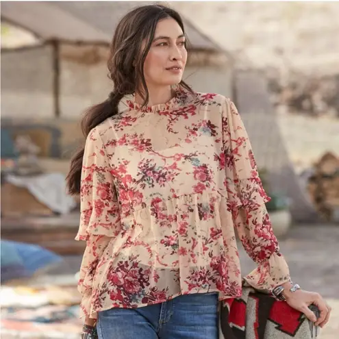 Sundance Floral Muse Ruffle Blouse