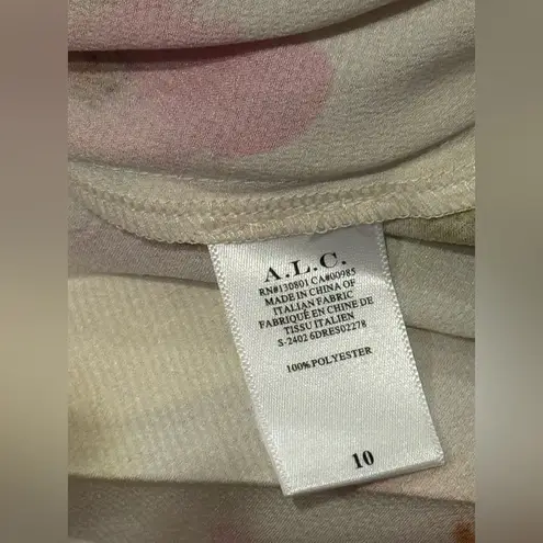 ALC Frank NEW A.L.C. Moira Floral Satin Pleated Halter Cutout Maxi Dress sz 10