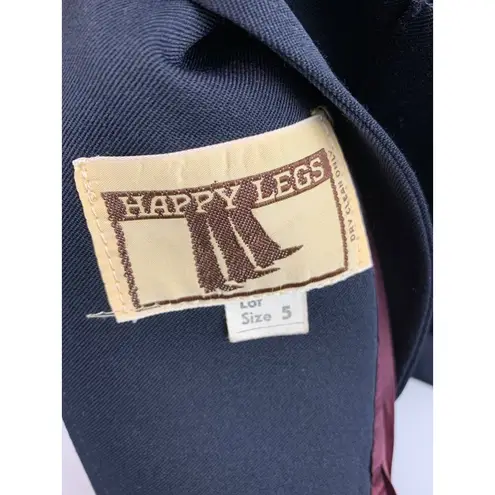 Vintage Happy Legs Blazer Size 5 Classic Black Wool Womens Jacket